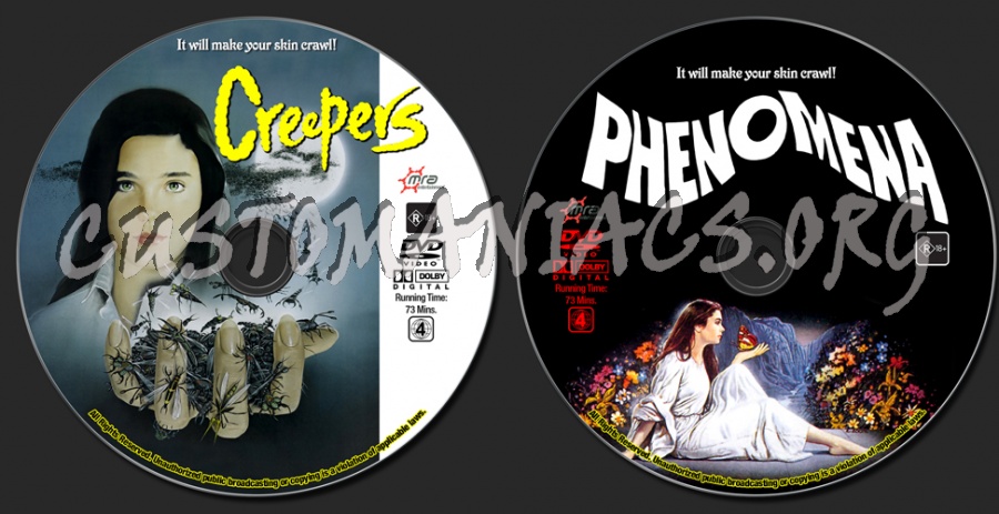 Creepers / Phenomena dvd label