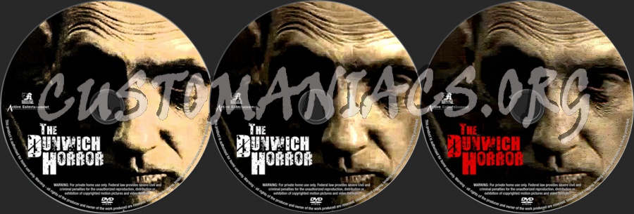 The Dunwich Horror dvd label