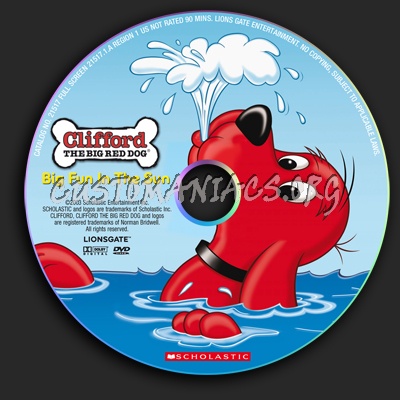 Clifford the Big Red Dog: Big Fun in the Sun dvd label