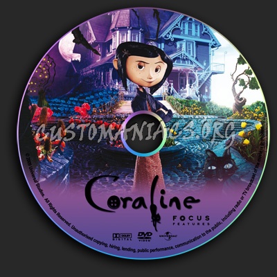 Coraline dvd label