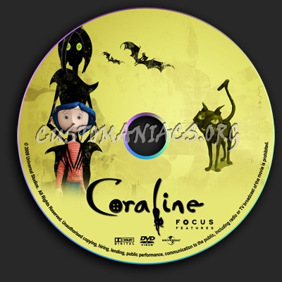 Coraline dvd label