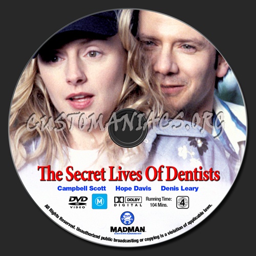 The Secret Lives Of Dentists dvd label