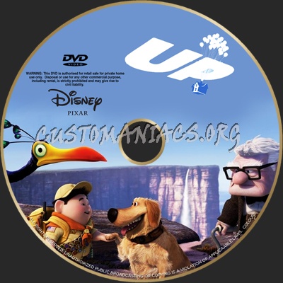 Up dvd label