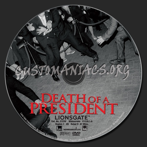 Death of a President dvd label