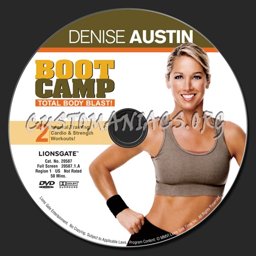 Denise Austin: Boot Camp Total Body Blast! dvd label