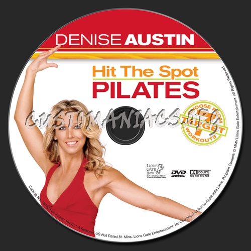 Denise Austin: Hit the Spot Pilates dvd label