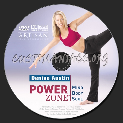 Denise Austin: Power Zone Mind Body Soul dvd label