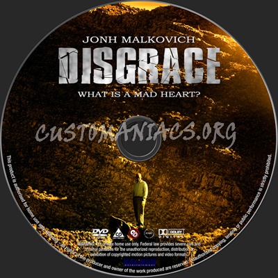 Disgrace dvd label