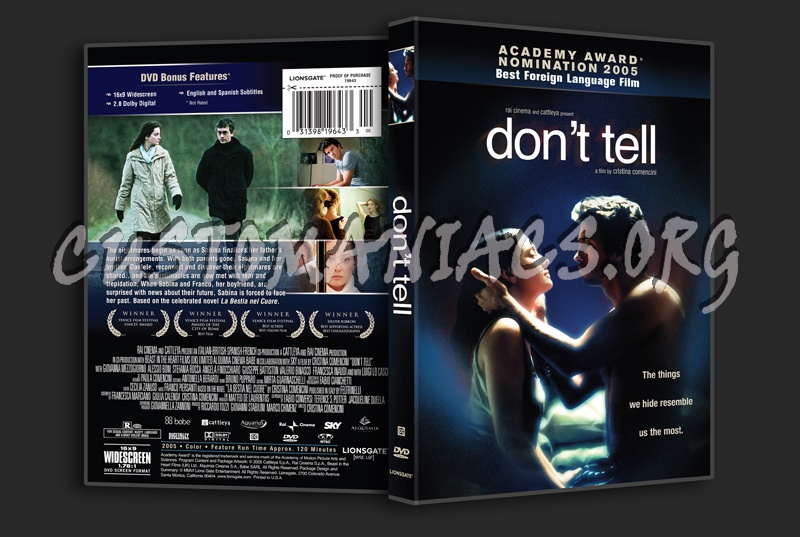 Don't Tell dvd cover