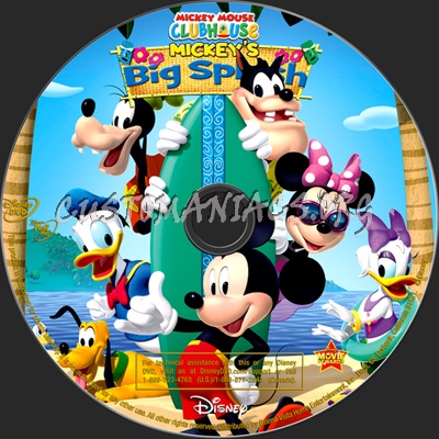 Mickey Mouse Clubhouse Mickey's Big Splash dvd label