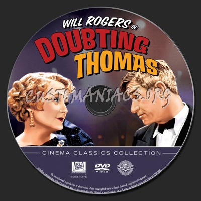 Doubting Thomas (Will Rogers Collection 1) dvd label