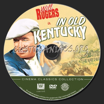 In Old Kentucky (Will Rogers Collection 1) dvd label