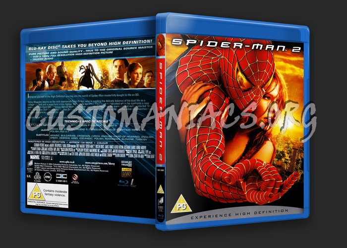 Spider-man 2 blu-ray cover