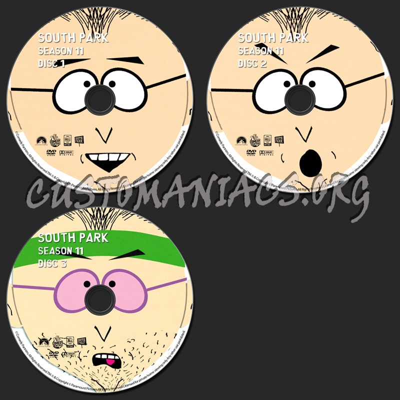 South Park Season 11 dvd label