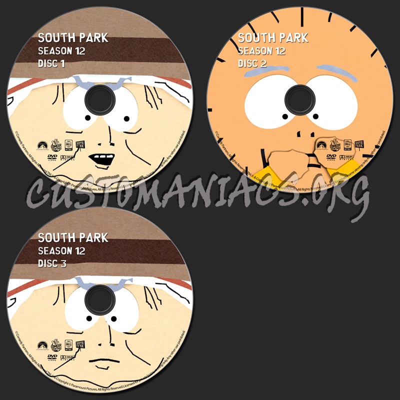 South Park Season 12 dvd label