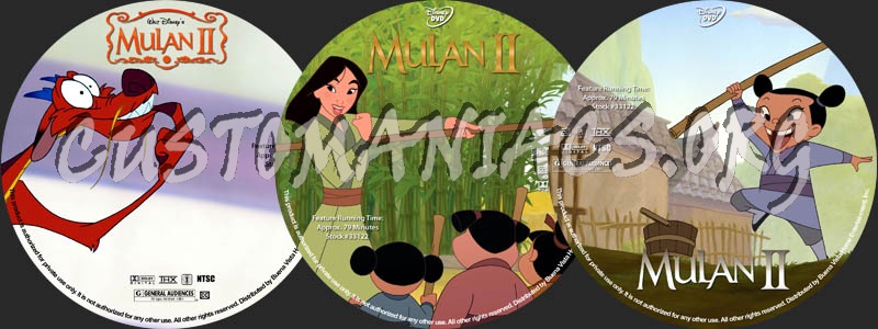 Mulan II dvd label