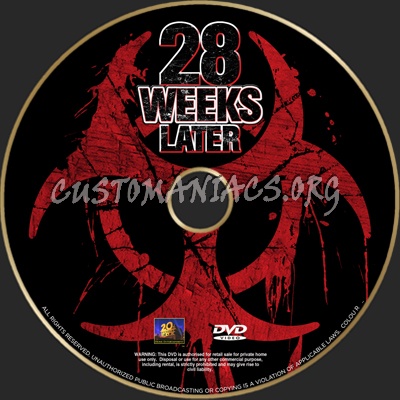 28 Weeks Later dvd label