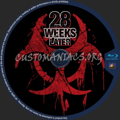 28 Weeks Later. blu-ray label