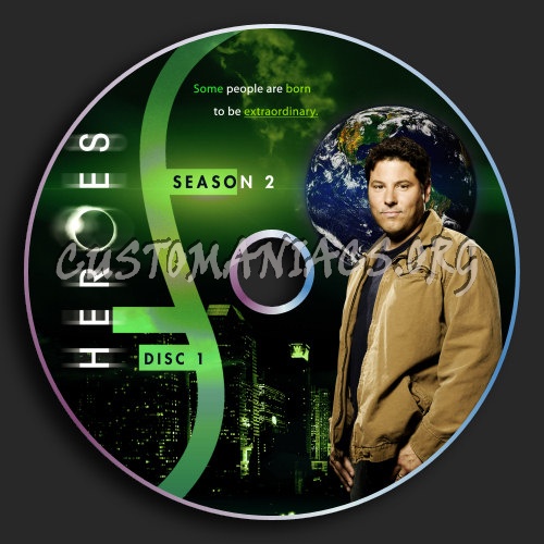 Heroes Season 2 Disc 1 dvd label