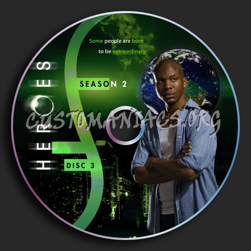 Heroes Season 2 Disc 3 dvd label