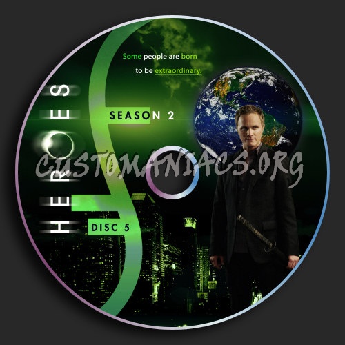 Heroes Season 2 Disc 5 dvd label