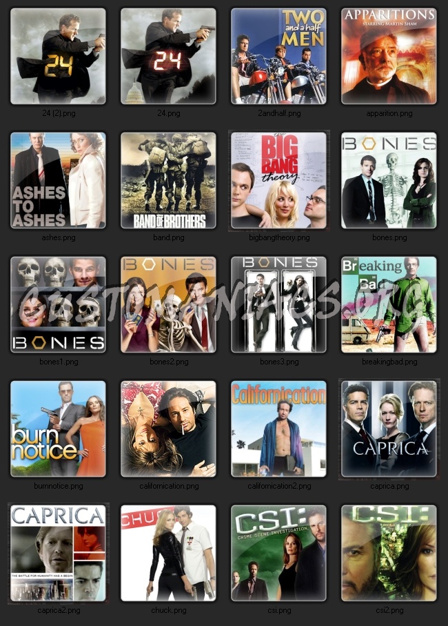 Square TV Folder Icons 