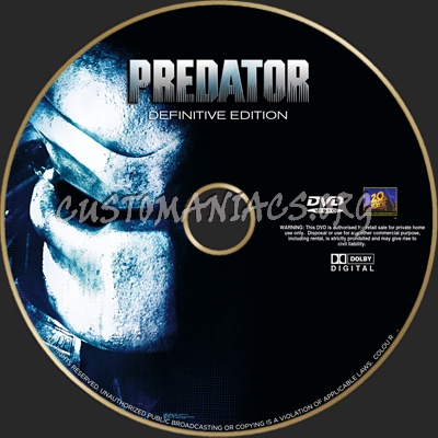 Predator dvd label