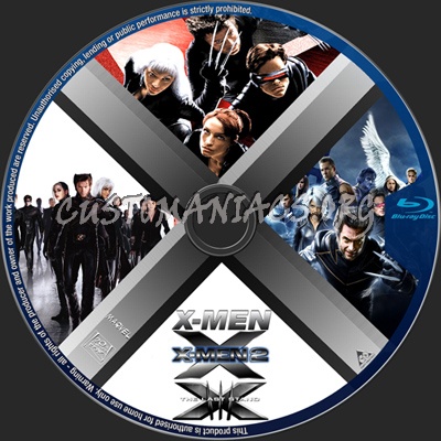 X Men Trilogy blu-ray label