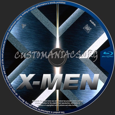 X Men blu-ray label