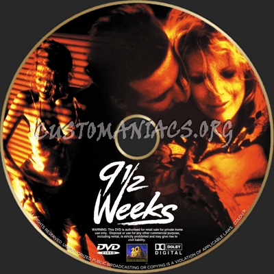 Nine And A Half Weeks dvd label