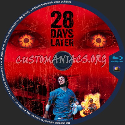 28 Days Later blu-ray label