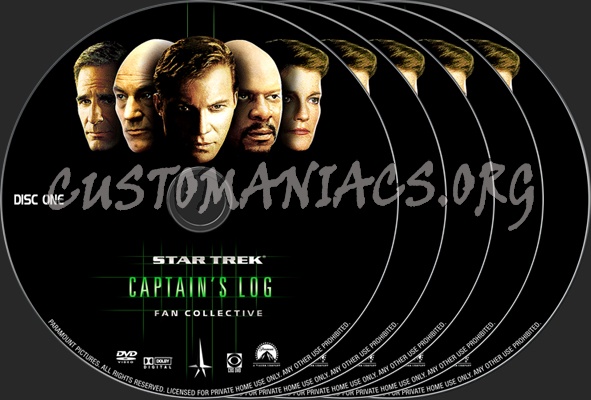 Star Trek Fan Collective Captain's Log dvd label