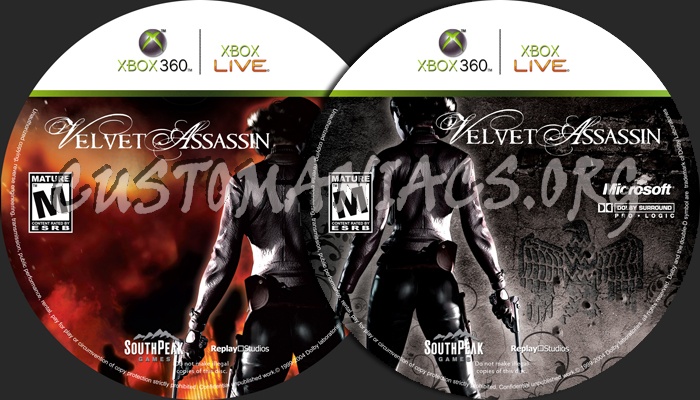 Velvet Assassin dvd label