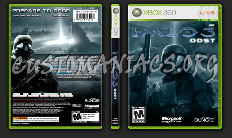 Halo 3:ODST dvd cover