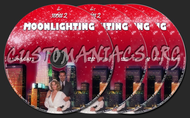 Moonlighting Series 2 dvd label