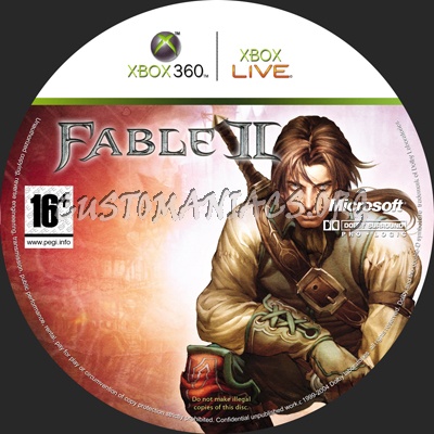 Fable 2 dvd label