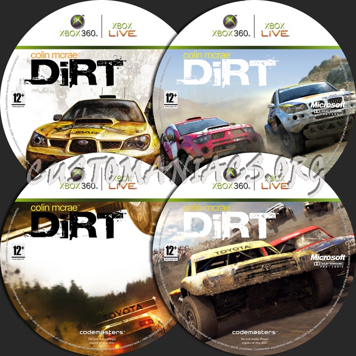 Colin McRae DIRT dvd label