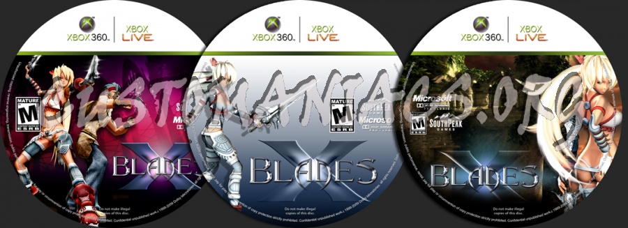 X-blades dvd label