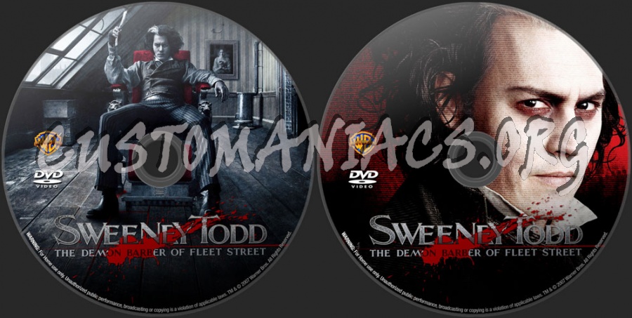 Sweeney Todd: The Demon Barber of Fleet Street dvd label