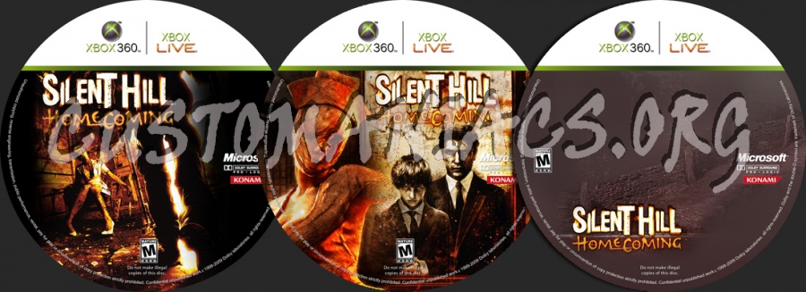 Silent Hill Homecoming dvd label