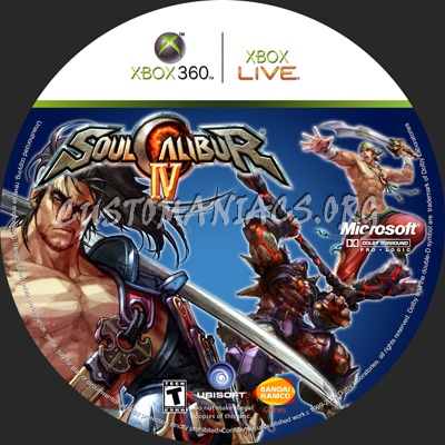 Soul Calibur 4 dvd label