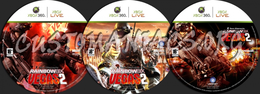 Rainbow Six Vegas 2 dvd label