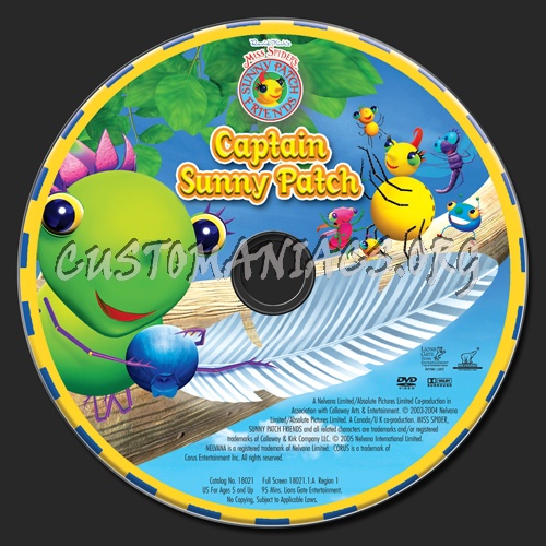 Miss Spider's  Sunny Patch Friends: Captain Sunny Patch dvd label