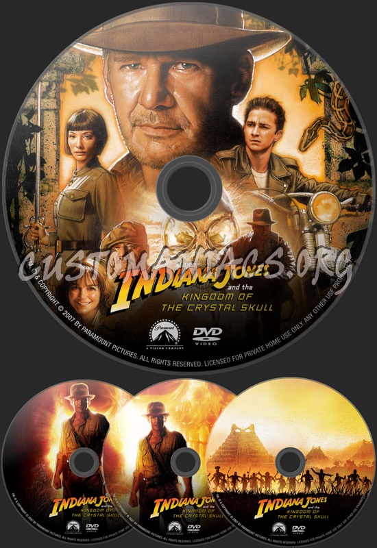 Indiana Jones And The Kingdom Of The Crystal Skull dvd label - DVD ...