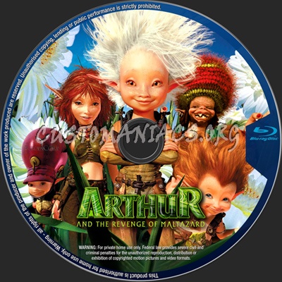 Arthur and the Revenge of the Maltazard blu-ray label