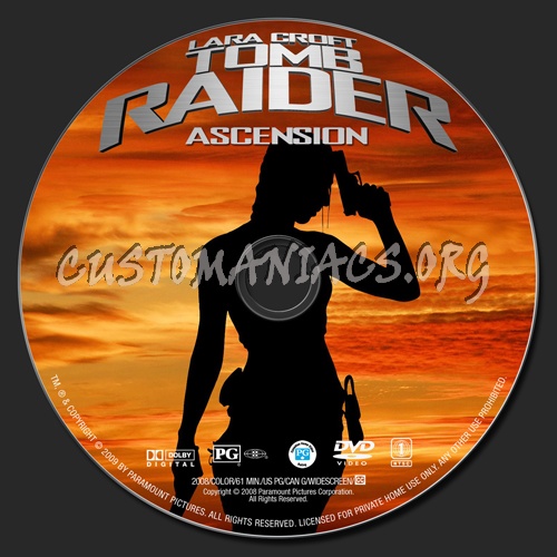 Tomb Raider : Ascension dvd label