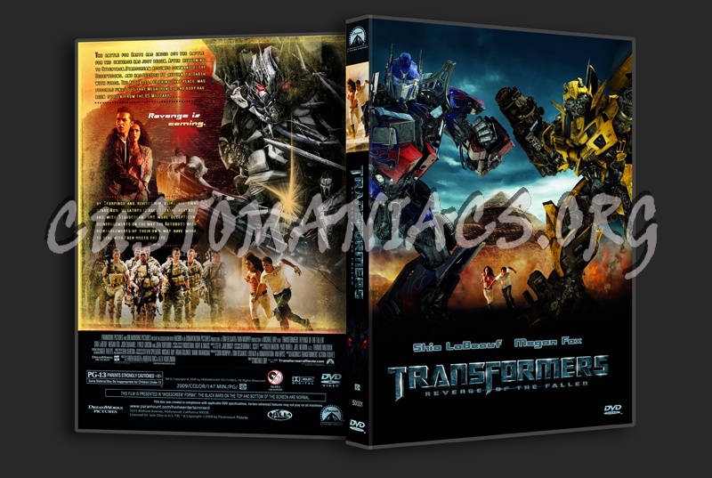 Transformers Revenge of the Fallen dvd cover