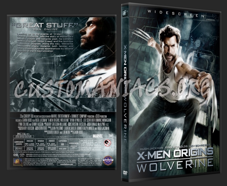 X-Men Origins Wolverine dvd cover