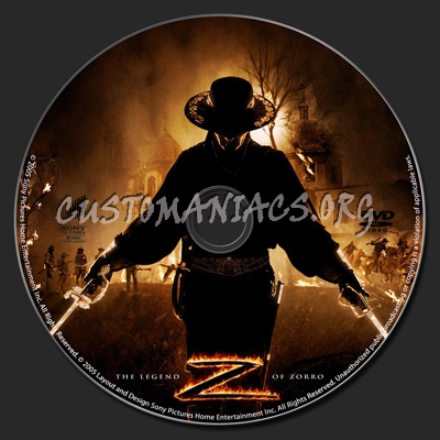 The Legend of Zorro dvd label