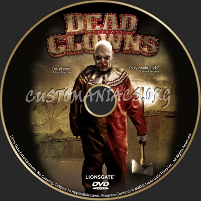 Dead Clowns dvd label